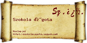 Szokola Ágota névjegykártya